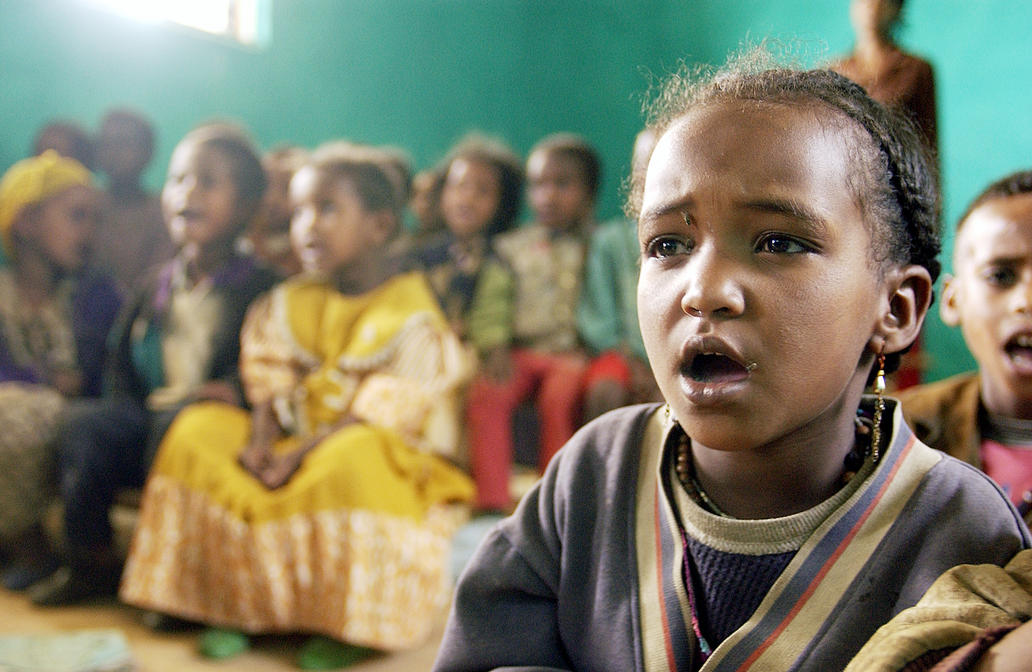  Schoolchildren in Ethiopia; UN Photo/Eskinder Debebe.